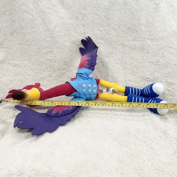 Disney Store Jr T.O.T.S Tots Freddy the Flamingo Baby Delivery Bird 21” Stork - Picture 5 of 5